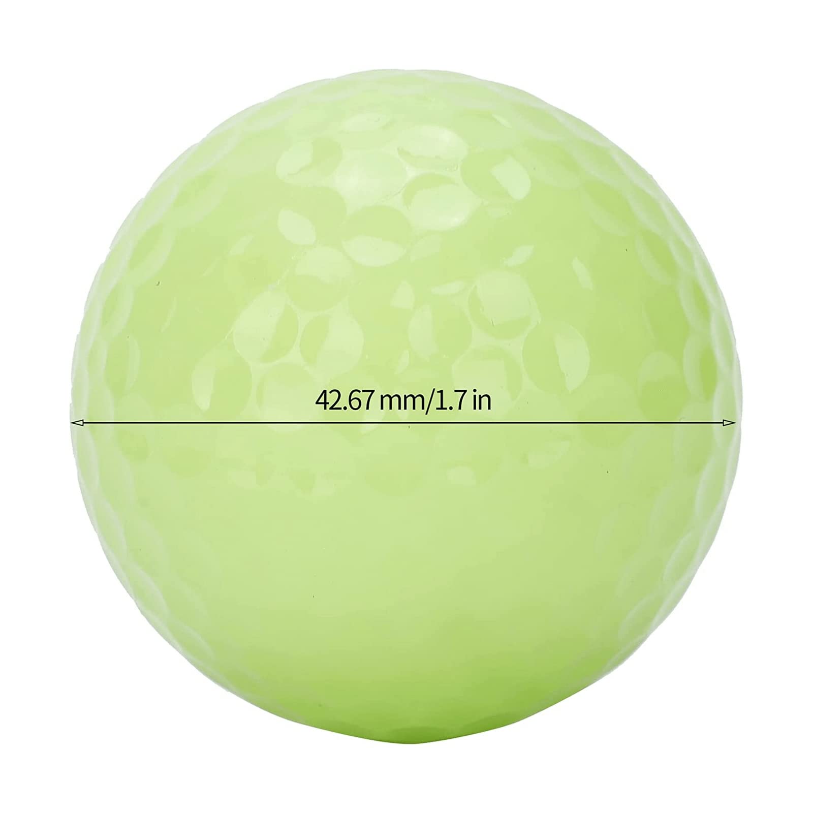 Glow in The Dark Golf Balls - Fluorescent Luminous Night Practice Golf Balls with 20-30 Minute Glow, No LED, Rechargeable with UV Flashlight - Perfect for Night Golf, Backyard Practice & Glow-in-the-Dark Sports