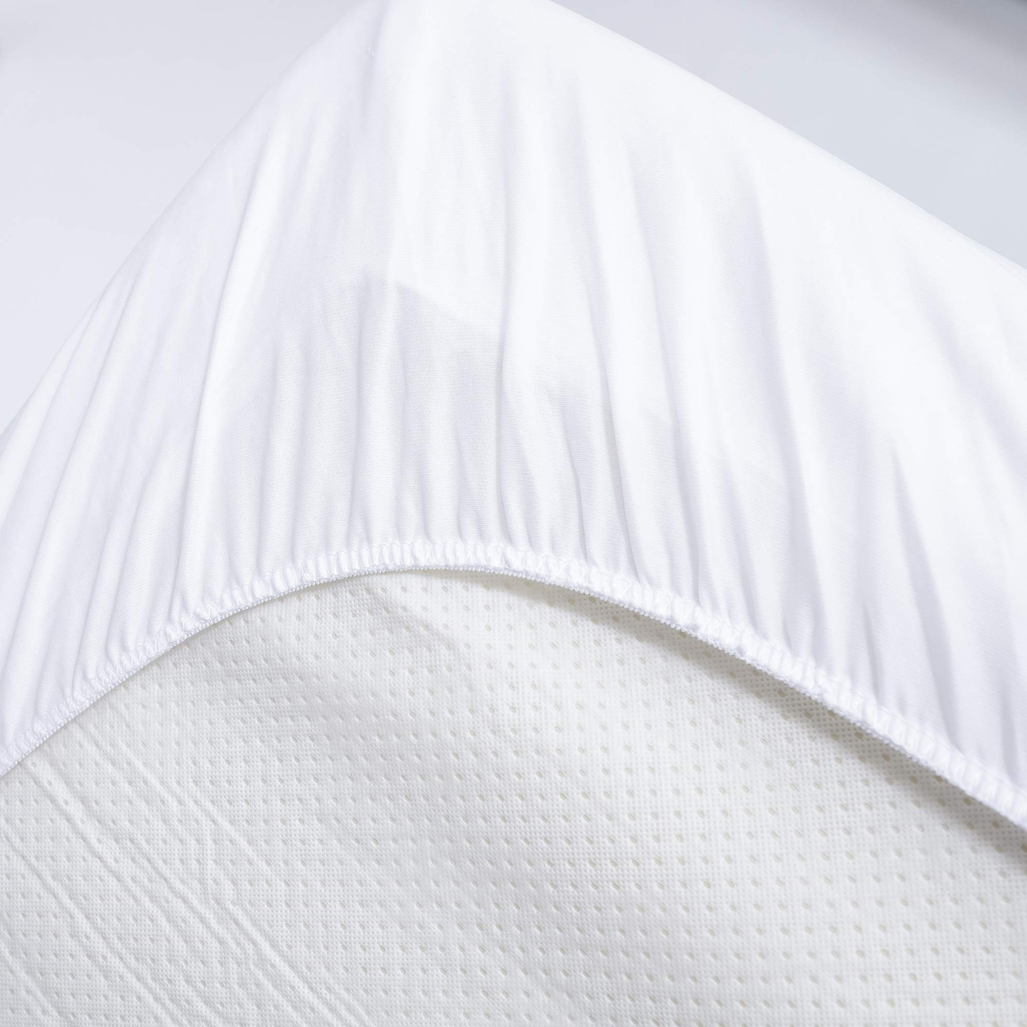 Premium Waterproof Mattress Protector Queen Size - Soft Cotton Cover with Membrane Back Coating - Protects Against Bedwetting, Stains & Allergens - Breathable & Hypoallergenic - White (Pack of 1) - Ideal for Kids, Elderly Care & Allergy Sufferers