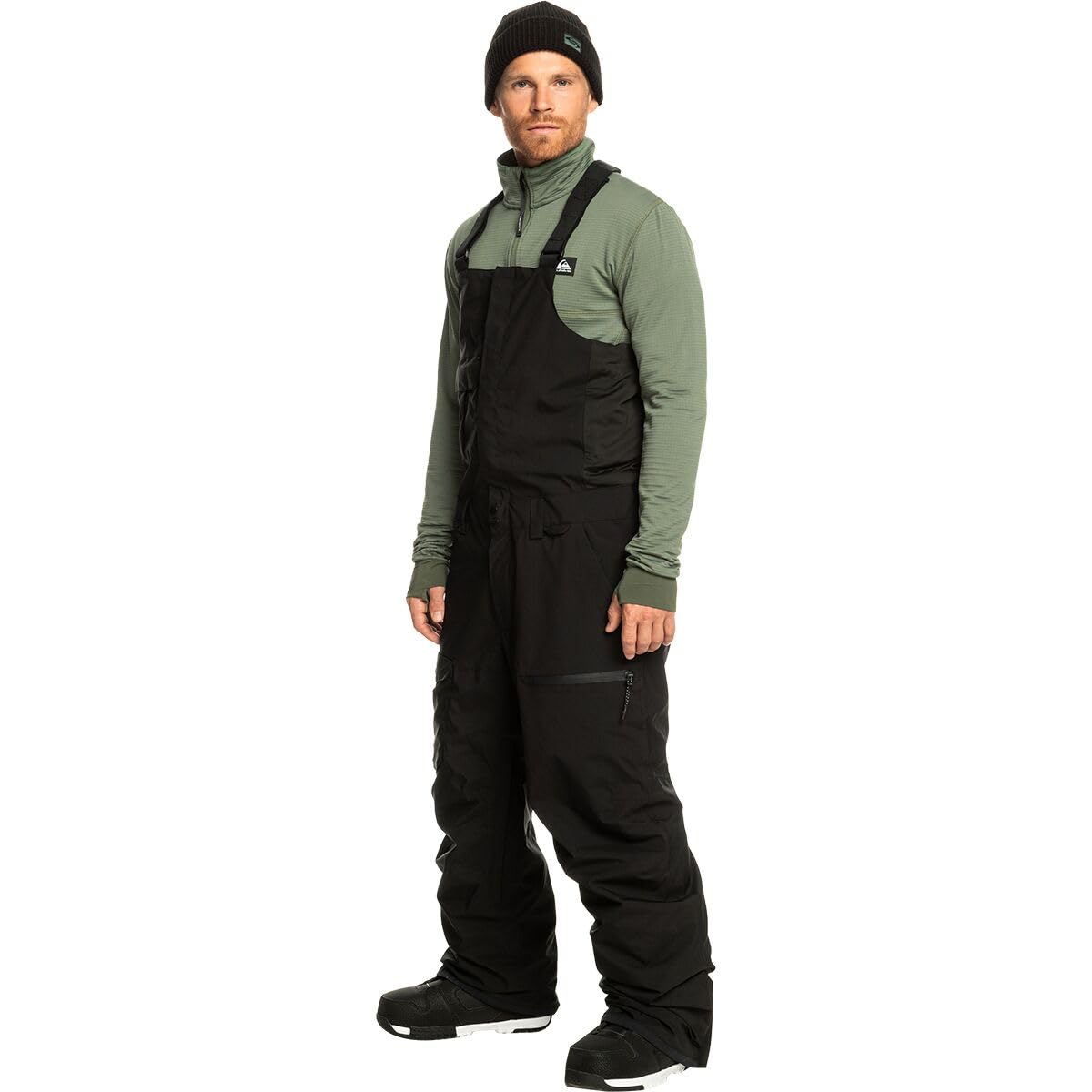 Quiksilver Men's Utility Bib Snowboard Pants - Waterproof, Insulated Winter Ski Pants for Snowboarding & Outdoor Activities
