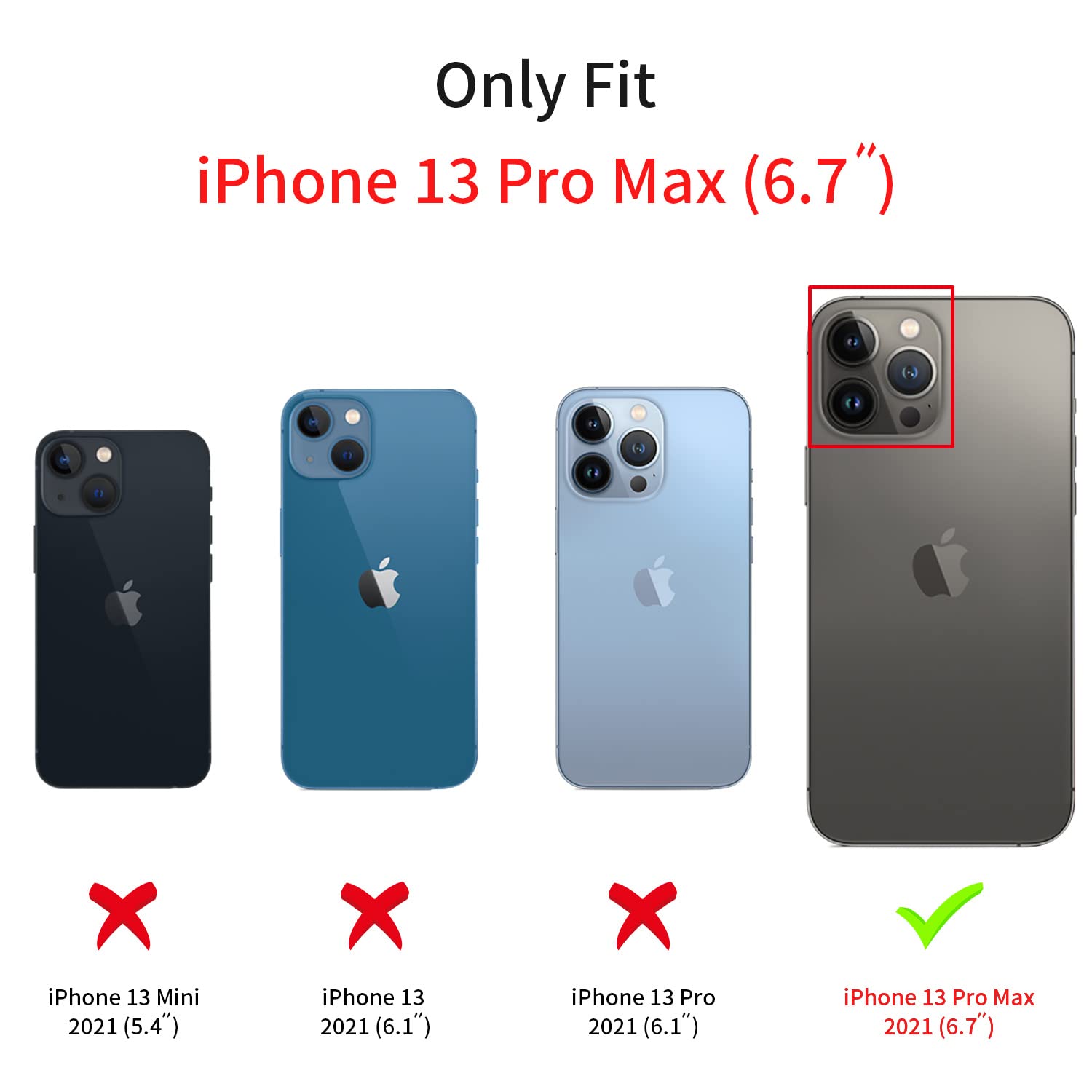 Fycyko iPhone 13 Pro Max Case 6.7