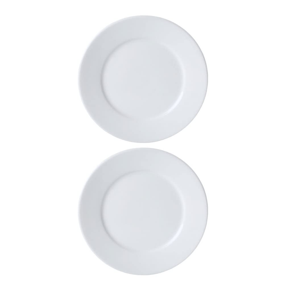 2-Pack White Ceramic Round Dinner Plates - Durable Porcelain Serving Dishes for Home, Restaurant & Catering | Elegant Tableware for Everyday Meals, Parties & Fine Dining