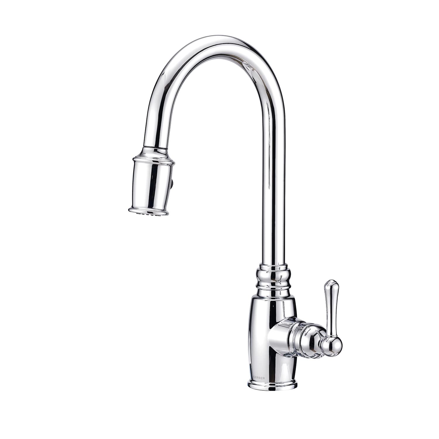 Gerber Plumbing Pull-Down Kitchen Faucet with SnapBack Retraction - High Arc Stainless Steel Sink Faucet for Modern Kitchens | Perfect for Washing Dishes, Filling Pots & Daily Kitchen Tasks