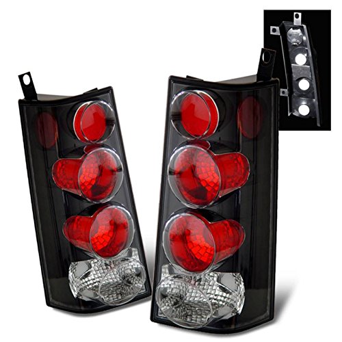 GMC Savana Black Euro Tail Lights Assembly Set - Left Driver & Right Passenger Side Replacement - Enhance Style & Safety for Night Driving & Custom Builds
