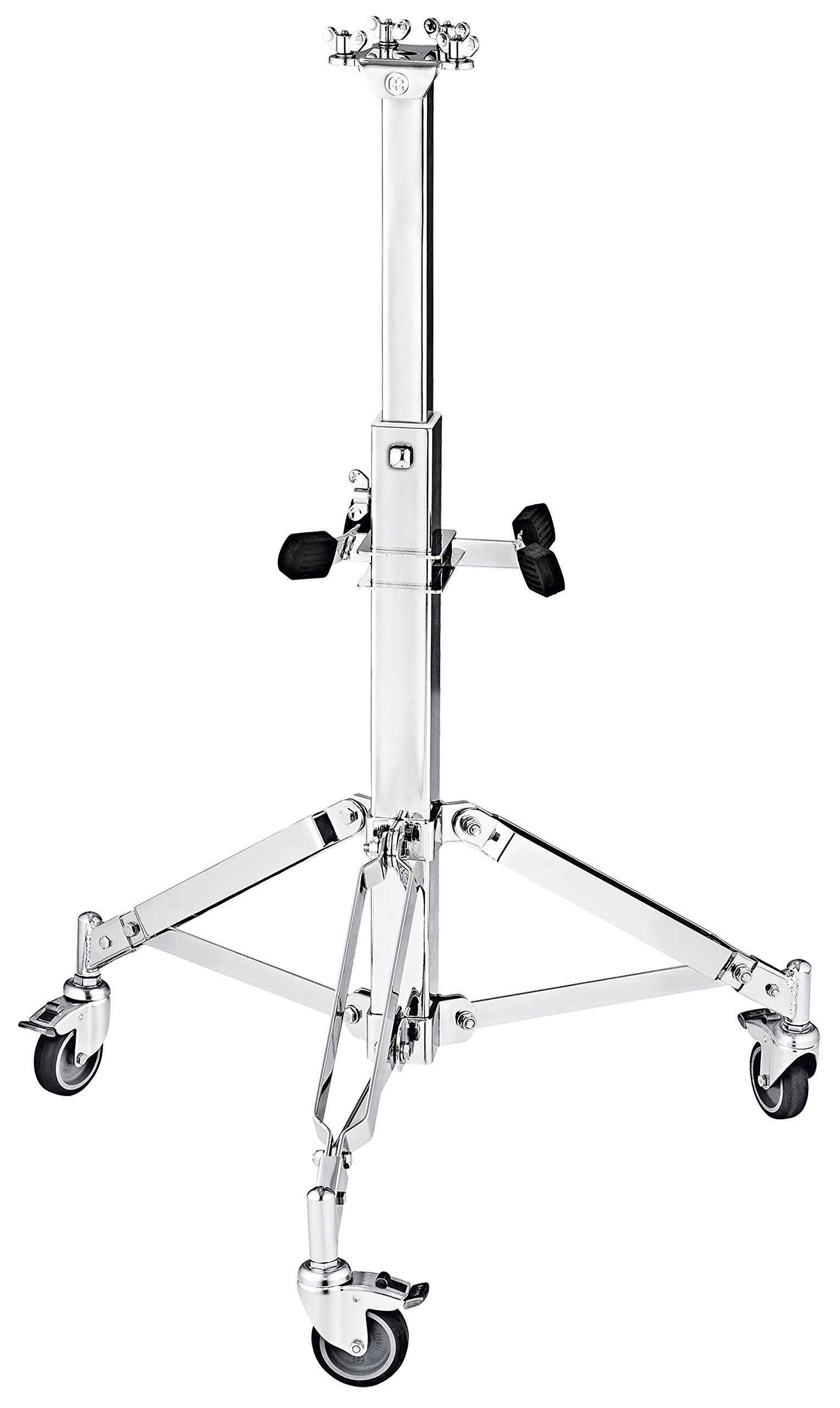 Meinl Percussion Professional Conga Double Stand with Wheels (TMPDS) - Heavy-Duty Drum Stand for Live Performances & Studio Recording - Portable Conga Holder for Musicians & Bands
