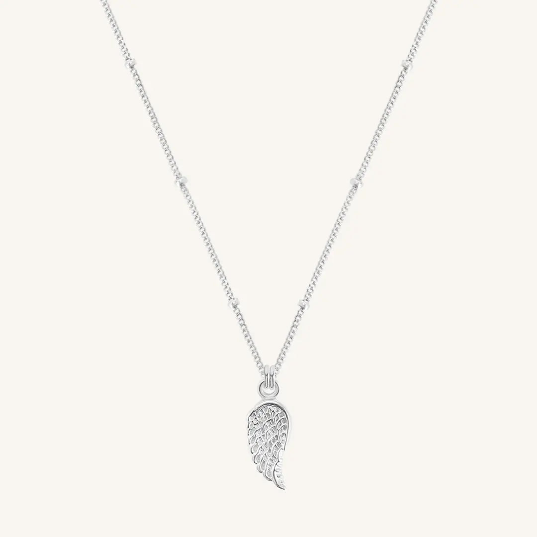 Angel Wing Necklace - Sterling Silver Pendant with 18K Gold Plating, Elegant Jewelry Gift for Women - Perfect for Valentine's Day, Anniversary & Special Occasions