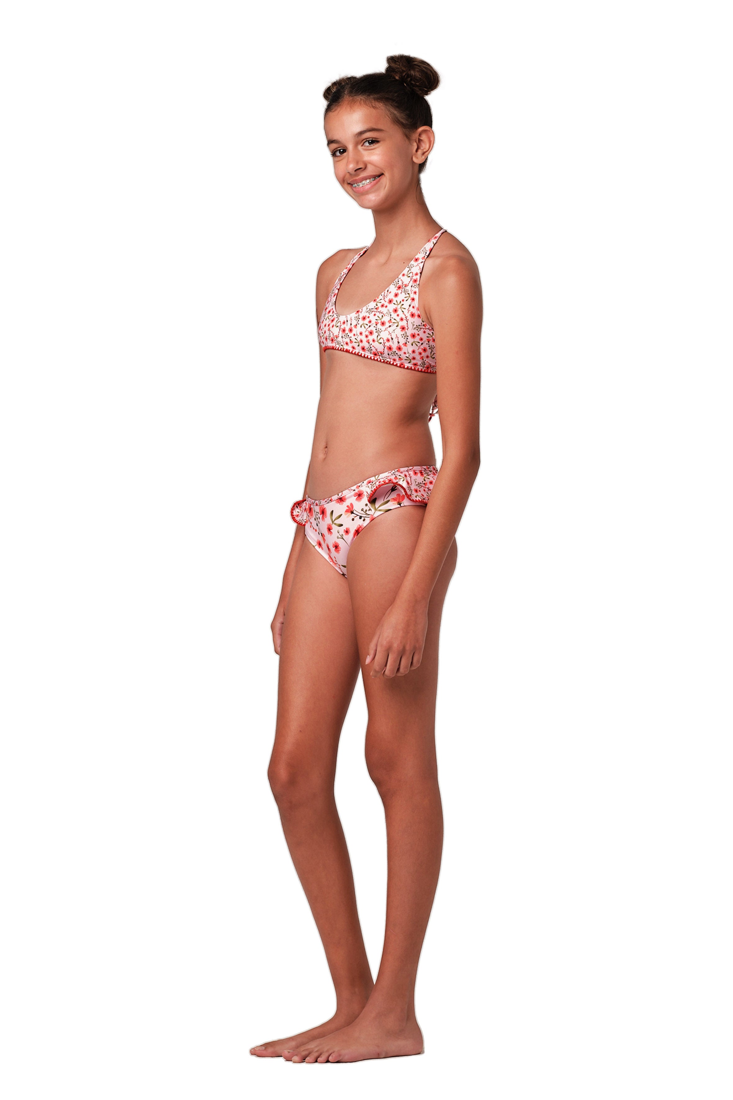 So Girl Blossom Bikini Set - Floral Print Swimwear for Women, High Waisted Bikini Top & Bottom - Perfect for Beach, Pool Party & Summer Vacation