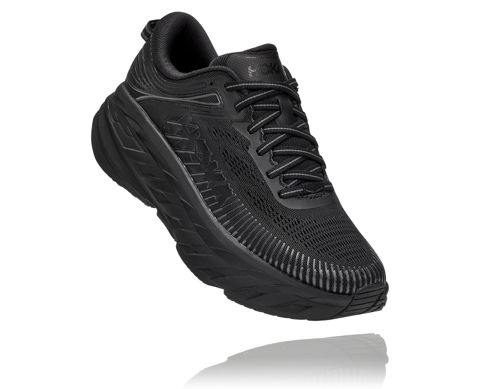 HOKA ONE ONE Women's Bondi 7 WIDE Running Shoes - BBLC Black/Black - Cushioned Comfort for Long Distance Running & Walking