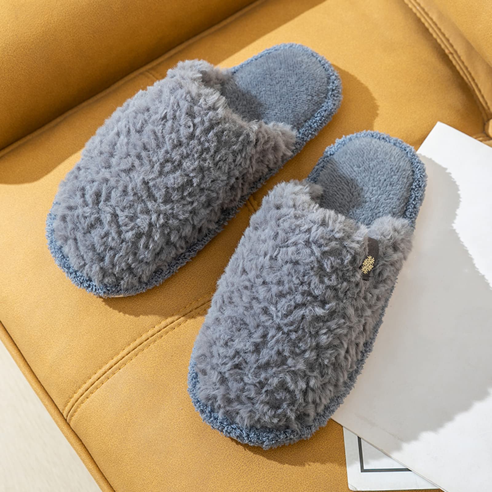 **JHSLXD Cozy Cotton Slippers for Women & Men - Warm Winter Non-Slip Indoor/Outdoor House Shoes - Perfect for Home, Office, Dorm & Cold Weather Comfort**