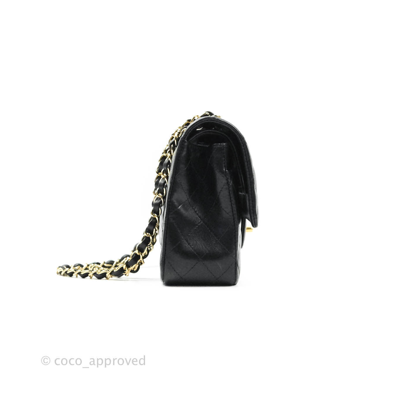 Chanel Classic Medium Double Flap Bag Black Lambskin Leather with Gold Hardware - Luxury Handbag for Women, Perfect for Evening Events & Special Occasions