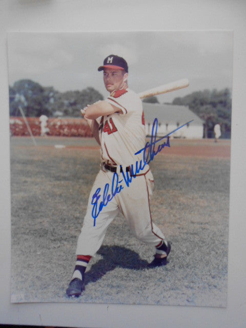 Rare Eddie Mathews Signed 8x10 Baseball Photo with COA - Authentic Collectible for Sports Memorabilia Fans & Home Decor