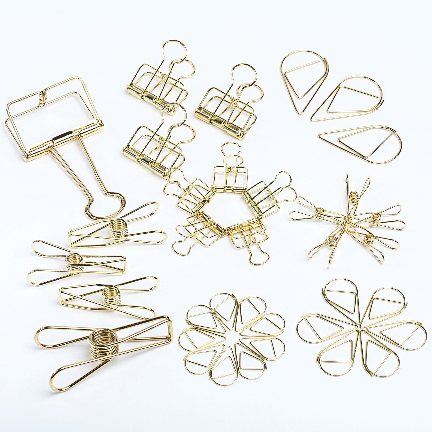 Draymond Story Clips Holder - 320 Sheets Capacity with 36pcs Gold Paper Clips - Perfect for Office Organization, School Projects, and Home Document Storage