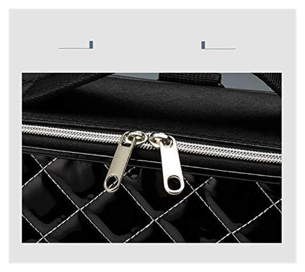 Stylish Travel Makeup Bag for Women - Large Waterproof Cosmetic Organizer (Black, 41x27x11cm) - Perfect for Travel, Gym & Daily Essentials Storage
