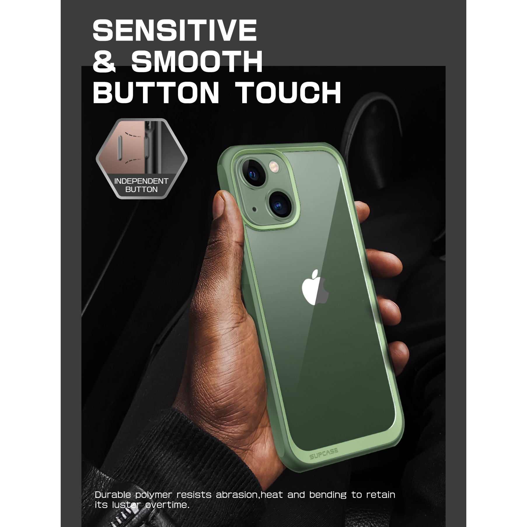 iPhone 14 Case 6.1 Inch - Unicorn Beetle Style Slim Clear Protective Cover in Green | Shockproof & Scratch Resistant for Everyday Use, Work & Outdoor Activities