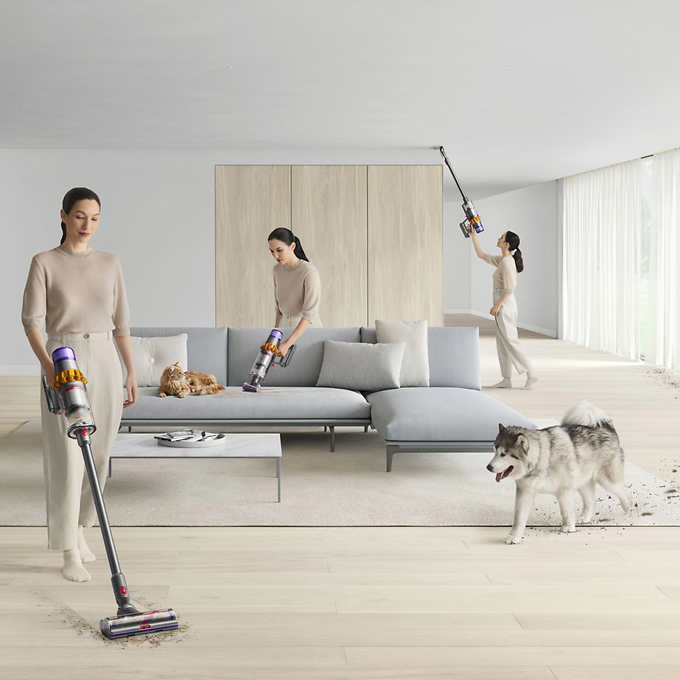 Dyson V15 Detect Total Clean Extra Cordless Stick Vacuum - Powerful Suction for Pet Hair & Deep Cleaning | Lightweight & Cordless for Hardwood Floors & Carpets | Like New Condition (Damaged Box) | Perfect for Home, Office & Car Cleaning