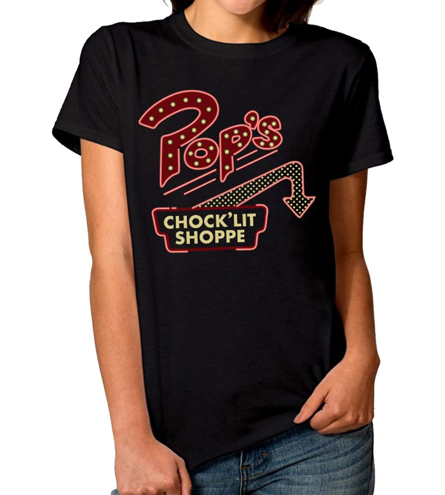 Riverdale Pop's T-Shirt - Women's Graphic Tee Shirt | Soft Cotton Vintage Style T-Shirt for Casual Wear, TV Show Merchandise & Fan Gifts