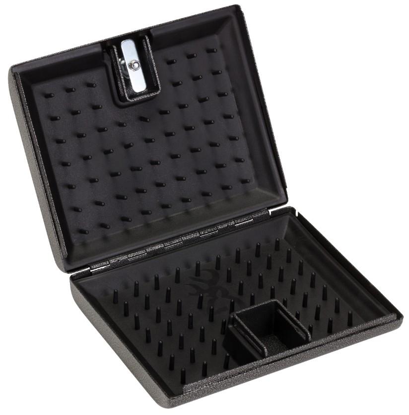 Browning PVPORT Portable Pistol Safe - Compact Handgun Safe for Travel & Home Security - Ideal for Concealed Carry, Nightstand, and Vehicle Storage