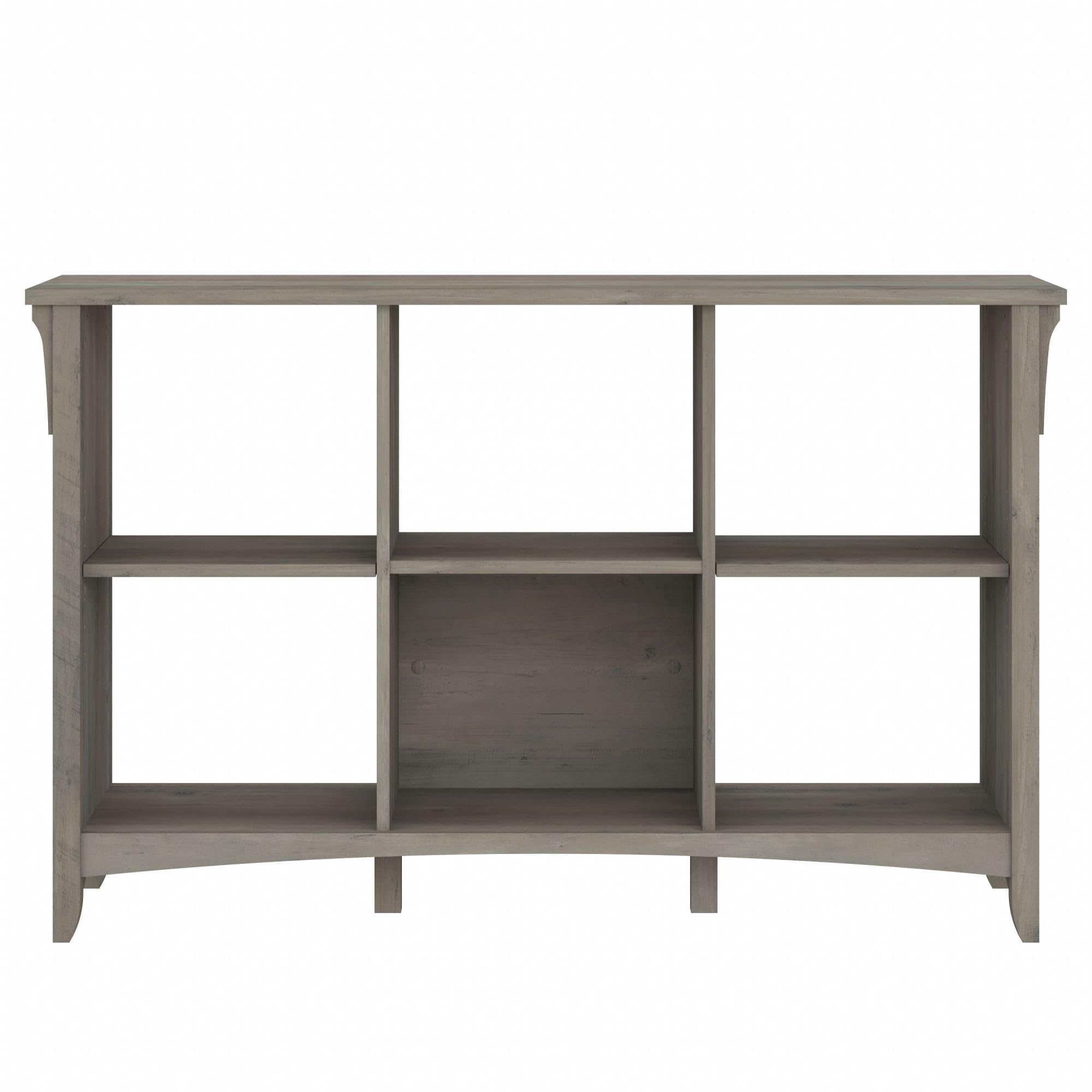 Bush Furniture Salinas 6-Cube Organizer in Driftwood Gray - Modern Office Storage & Home Organization with Open Shelves - Compact Bookshelf for Books, Supplies & Decor - Perfect for Home Office, Living Room & Bedroom Storage