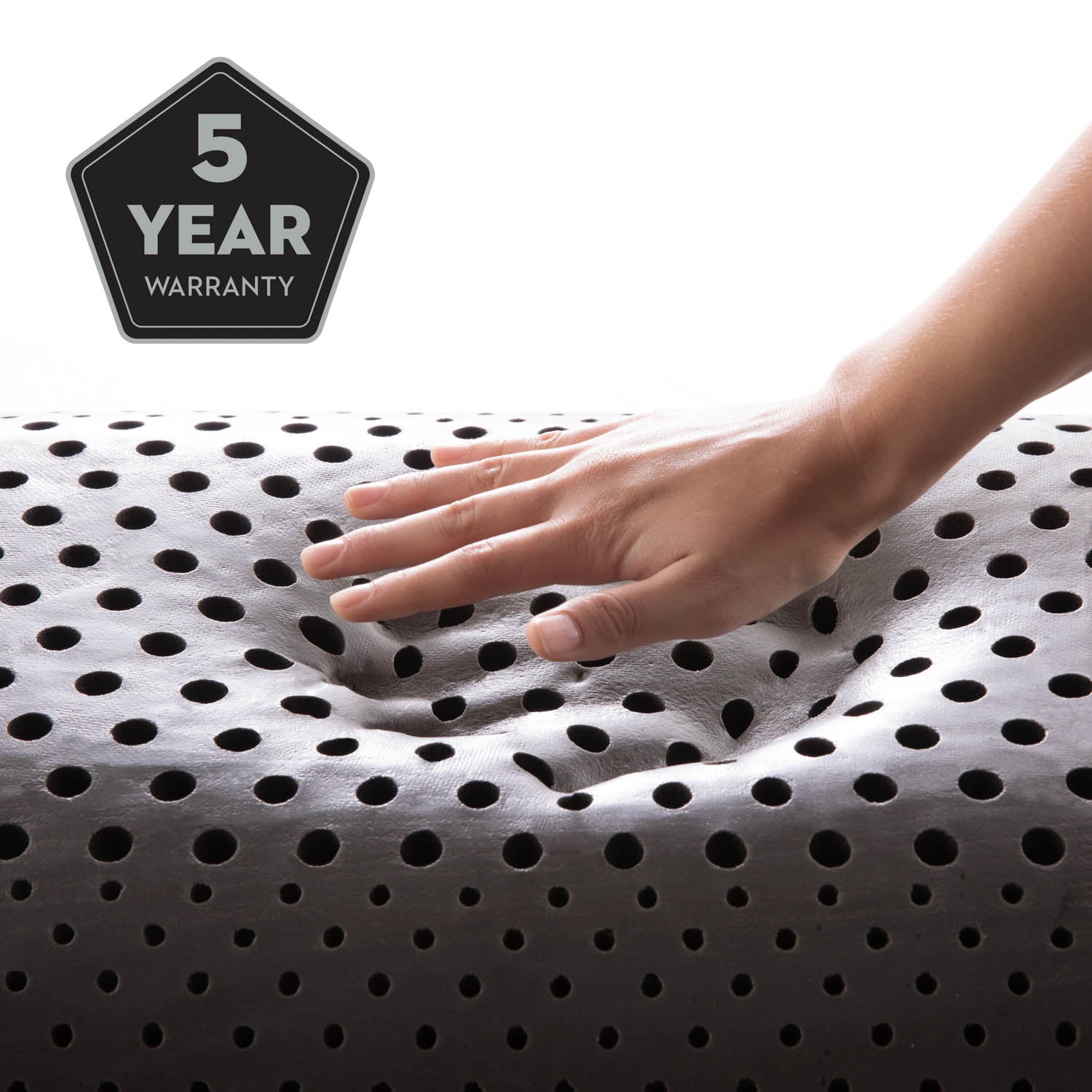 Malouf Zoned Dough + Bamboo Charcoal Pillow - Cooling Memory Foam Support for Neck & Shoulder Pain Relief - Perfect for Side, Back & Stomach Sleepers