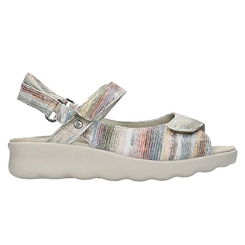 Multi White Ligned Suede
