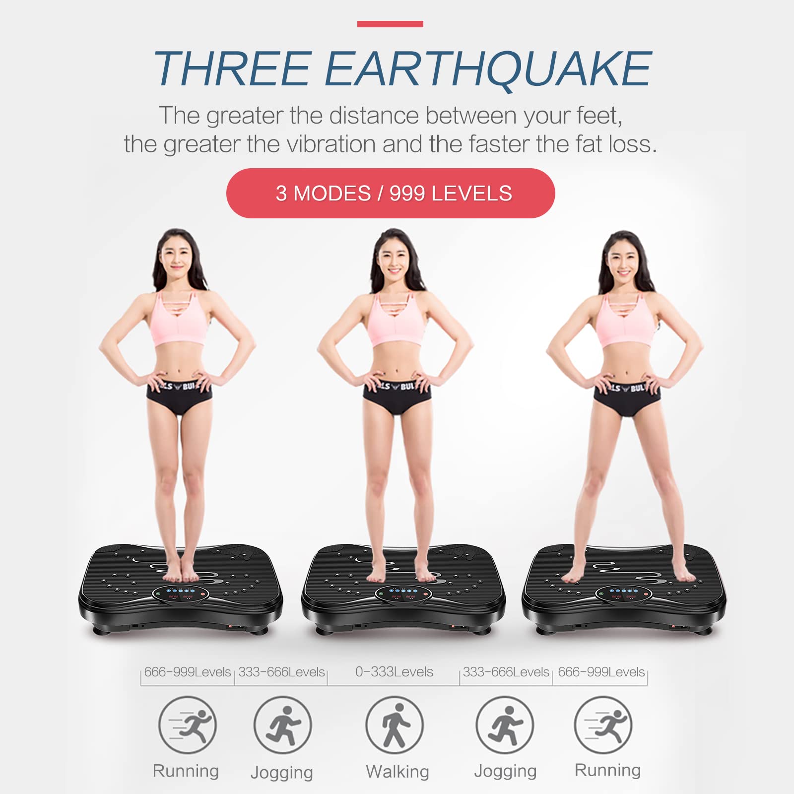 **Whole Body Vibration Plate Exercise Machine - 999 Speed Levels with Remote & Resistance Bands for Home Fitness, Weight Loss & Muscle Toning | Ideal for Home Gym, Physical Therapy & Recovery**