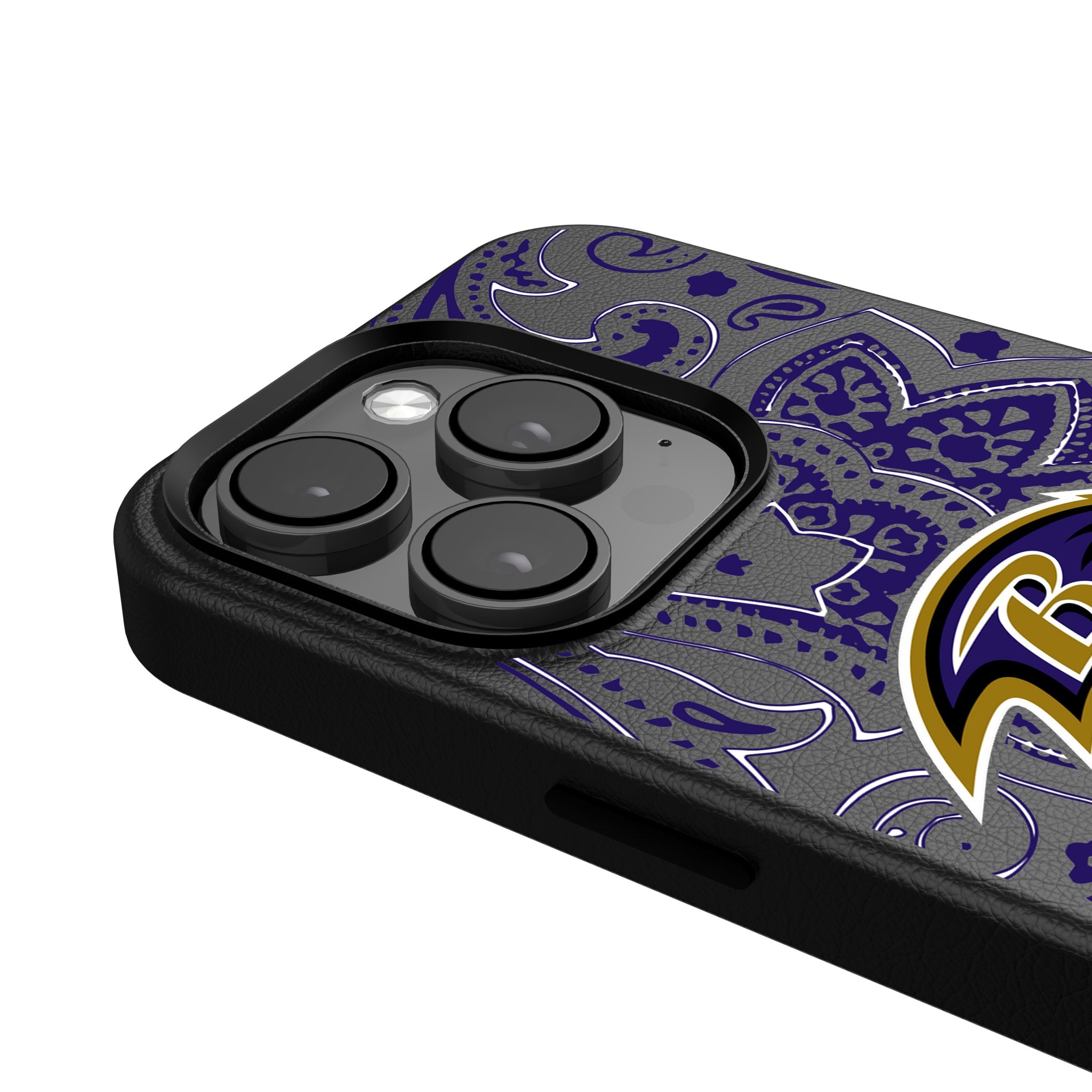 Baltimore Ravens Paisley MagSafe Compatible Phone Case for iPhone 14/13/12 Pro Max - Durable Protective Cover with Grip for Football Fans & Game Day
