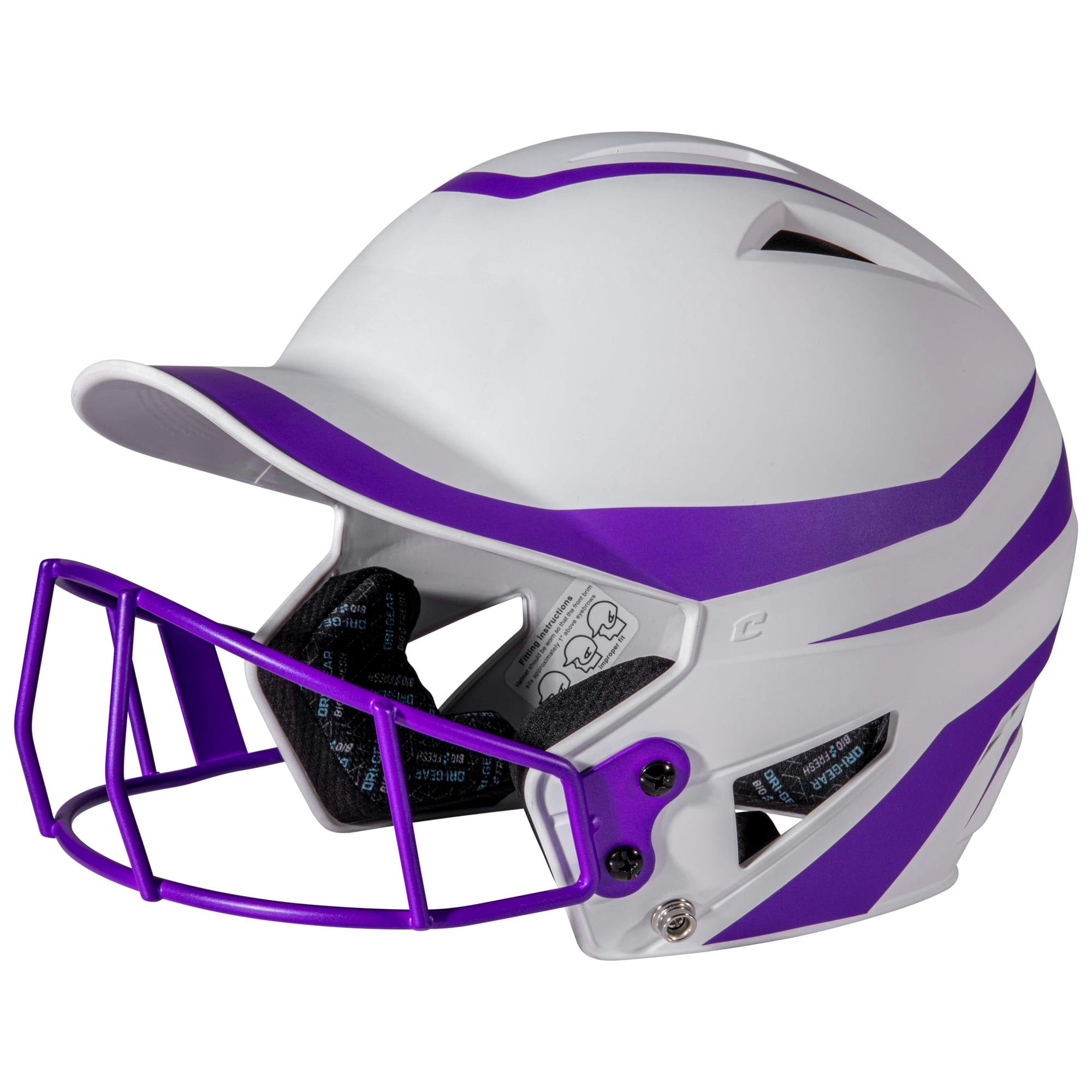CHAMPRO HX Rise Legend 2-Tone Matte Fastpitch Softball Batting Helmet - Lightweight & Durable for Youth & Adult Players - Perfect for Games, Practice & Training Sessions