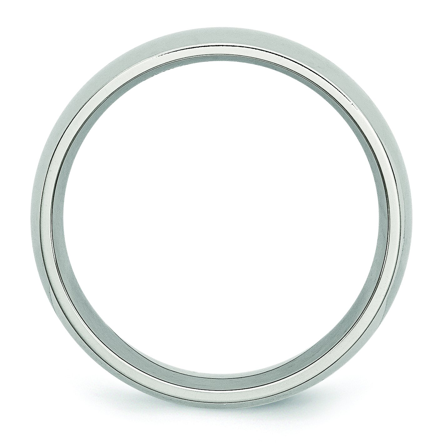 7mm Polished Stainless Steel Wedding Band Ring for Men - Durable Comfort Fit Wedding Ring for Grooms, Anniversary & Everyday Wear