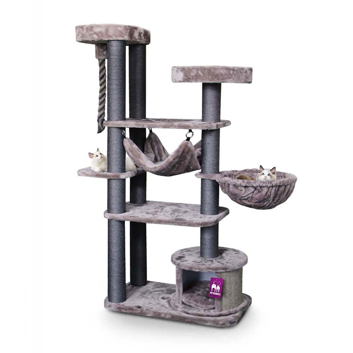 Lucky Rebels Scenic View 175cm Cat Tree - Large Multi-Level Cat Condo with Scratching Posts & Perches - Perfect for Indoor Cats to Play, Climb & Relax