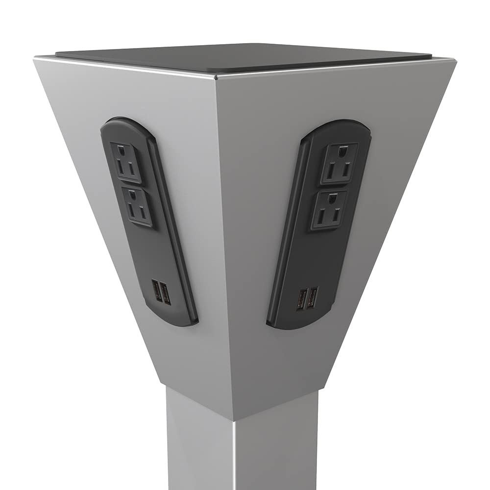 MooreCo MoorePower Tower with AC Outlet & USB Charging Ports | 13.5ft Power Extension Cord (Model 27735) | Perfect for Home Office, Gaming Setup & Workspace Power Needs
