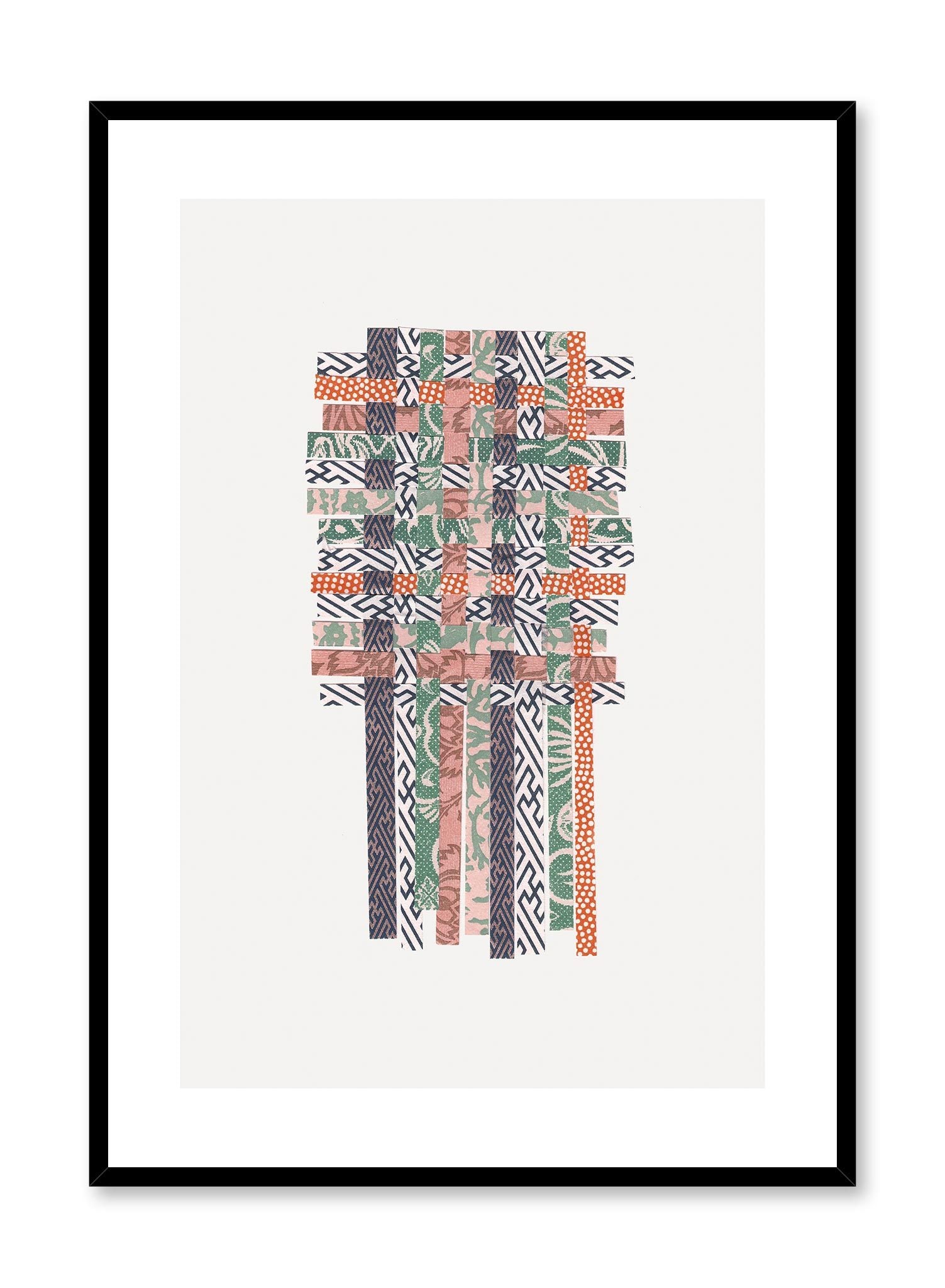 Quilted Origami Wall Art Poster - Handmade Paper Folding Decor for Home, Office & Gifts | Perfect for Living Room, Bedroom & Dorm Decorations