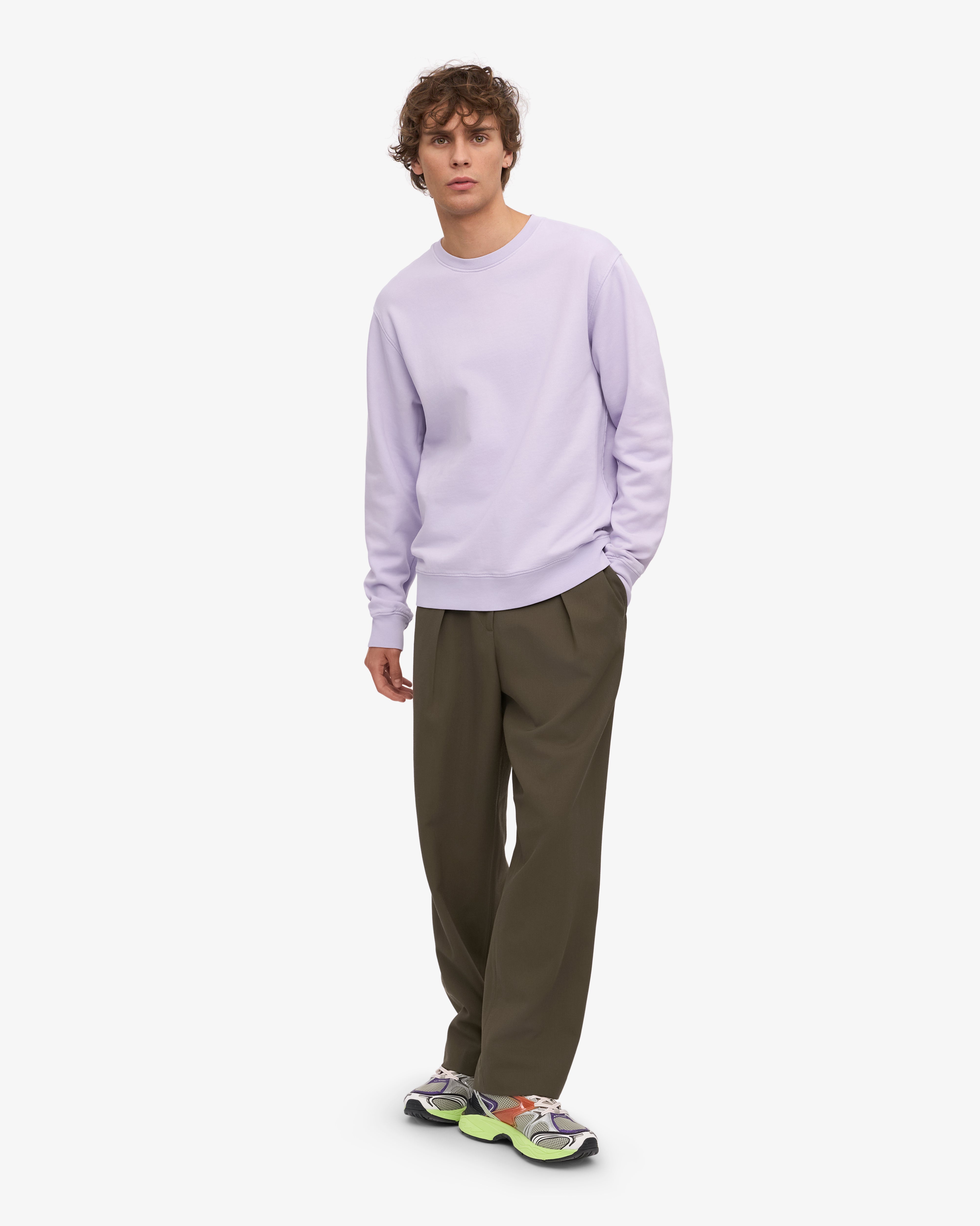 Organic Cotton Classic Crew Neck T-Shirt - Soft Lavender Color for Women | Casual Wear, Layering & Everyday Comfort
