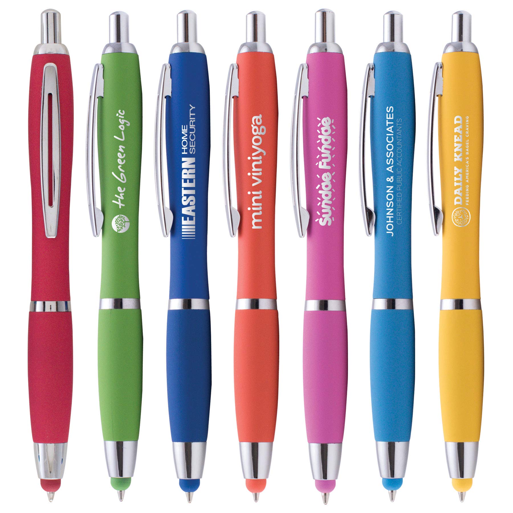 Custom Laser Engraved Metal Pens - Urbano Softy Promotional Pens - Bulk 100pcs $1.75 Each - Free Shipping & No Setup Fee - Perfect for Corporate Gifts, Business Promotions & Branding Events