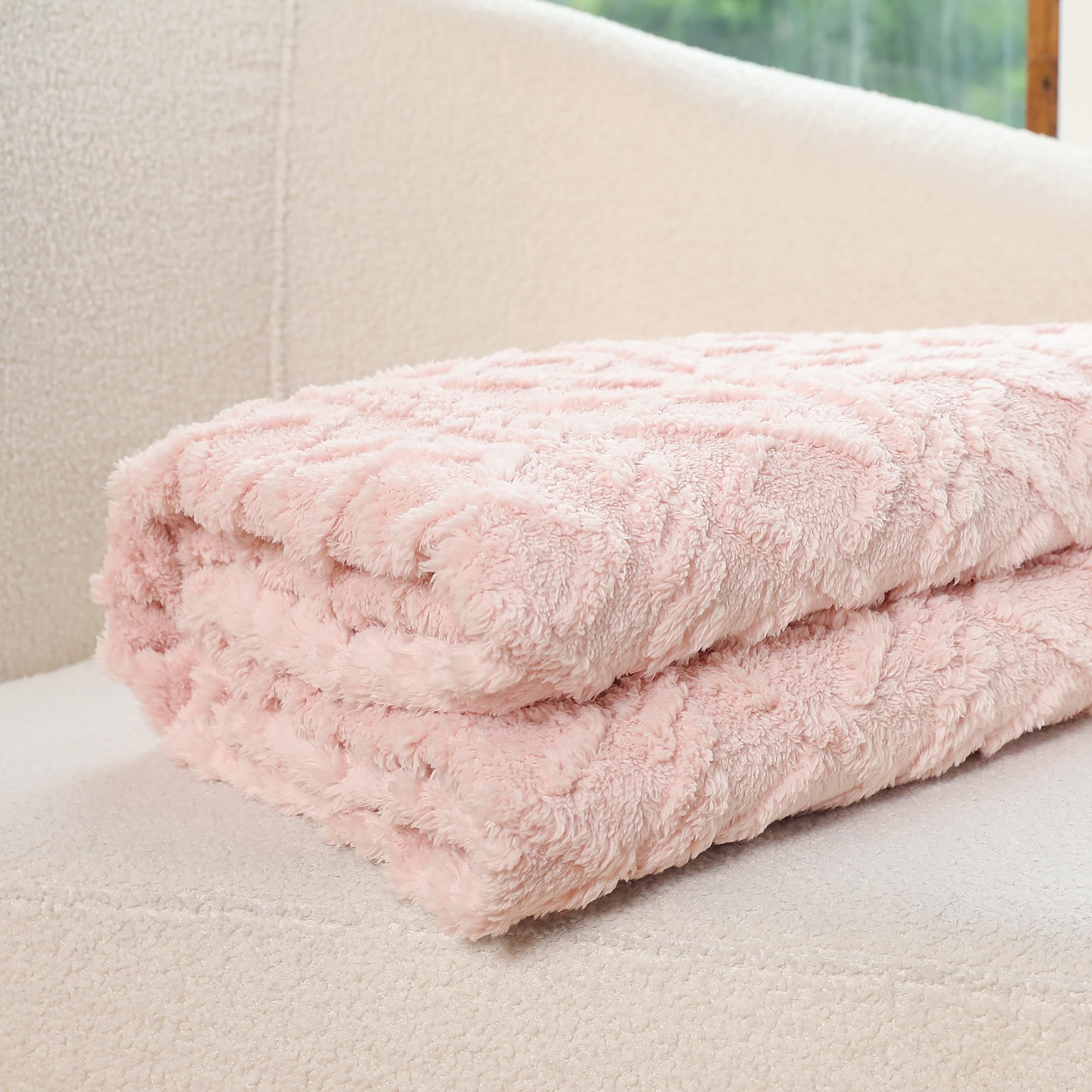 Aganear Baby Blanket - Ultra Soft Fleece Blanket for Boys & Girls | Cozy & Warm Plush Blanket for Baby Showers, Nursery & Sleeping | Lightweight & Breathable | Perfect for Cuddling, Stroller & Travel (Pink, 30