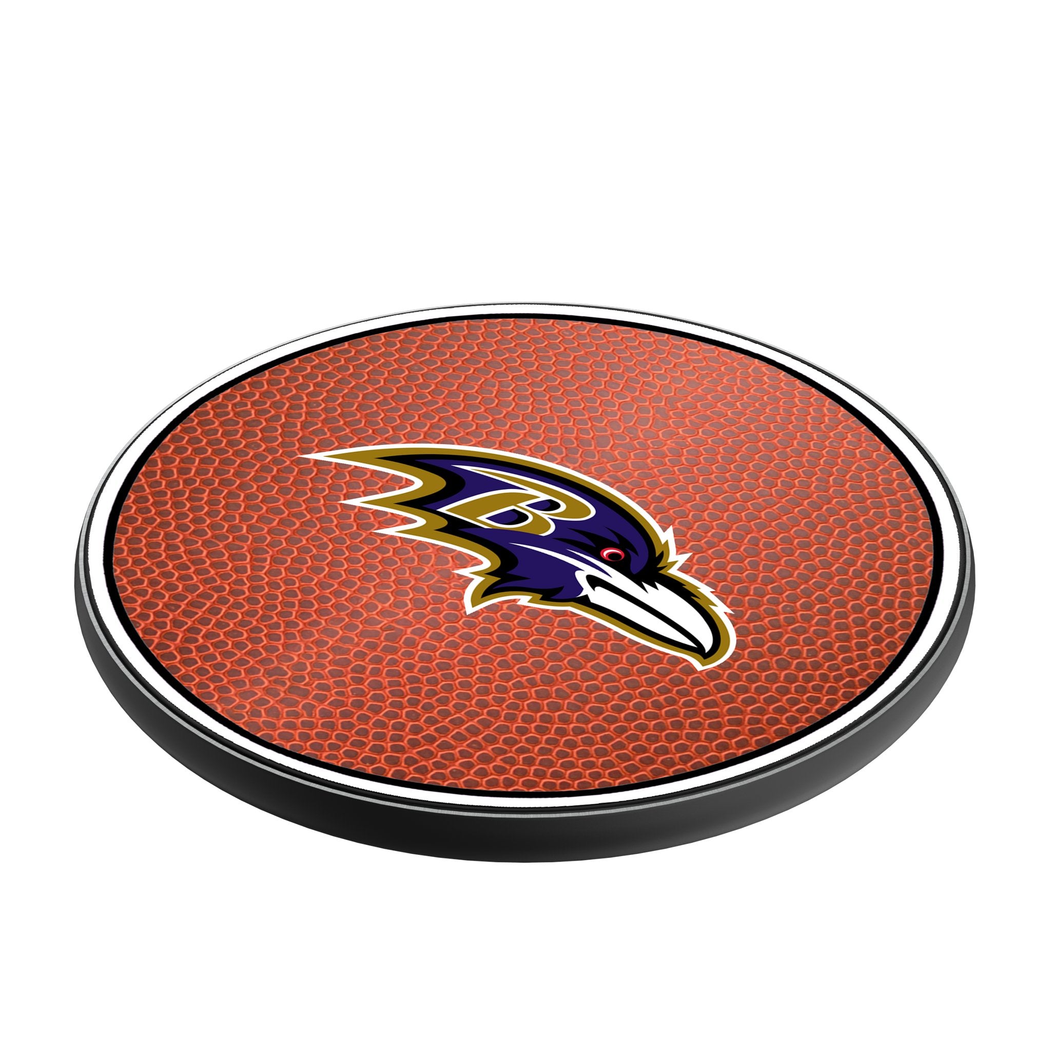 Baltimore Ravens NFL 15W Fast Wireless Charger - Compatible with iPhone, Samsung, AirPods - Perfect for Home, Office & Game Day