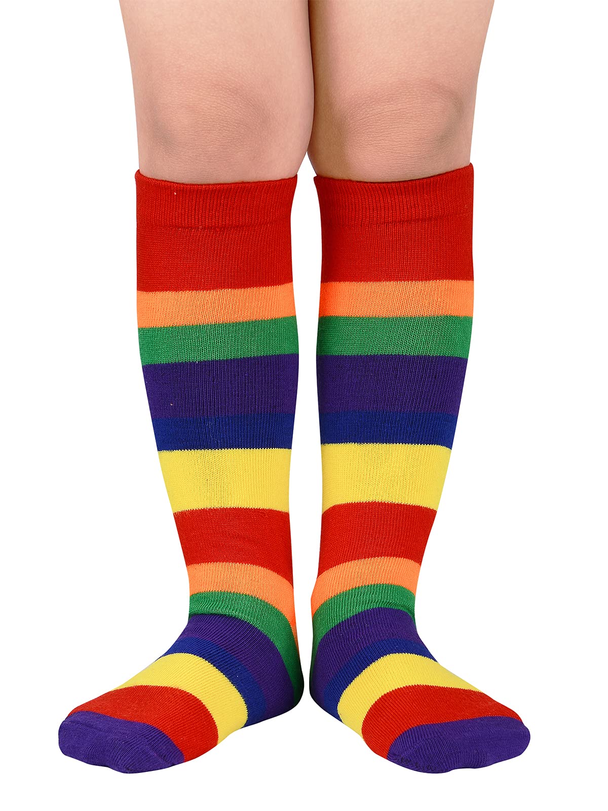 Kids Knee High Soccer Socks - Cotton Sports Tube Socks for Boys & Girls - Perfect for Soccer Practice, School Uniforms & Athletic Activities