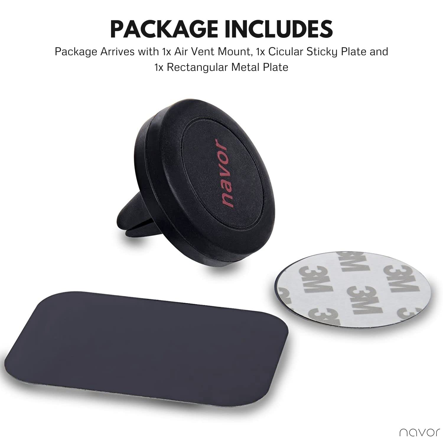 Universal Magnetic Car Phone Mount Holder - Fast Snap Technology for Phones & Mini Tablets | Strong Vent Clip for Secure Driving | Perfect for Commuting, Rideshare & Road Trips
