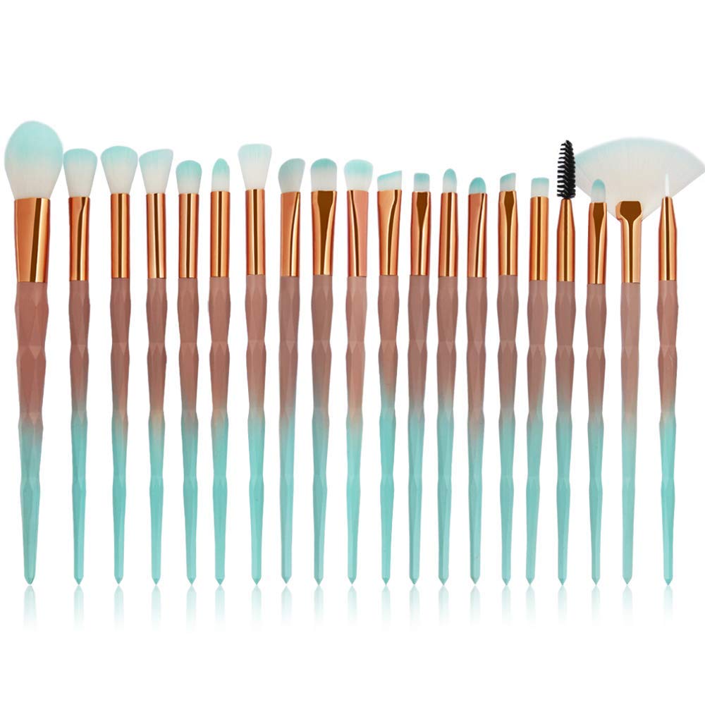 Premium 20-Piece Unicorn Makeup Brush Set - Eyeshadow, Eyeliner, Blending, Foundation, Concealer & Blush Brushes for Professional & Everyday Makeup | Perfect Gift for Women & Girls | Home, Travel & Salon Use