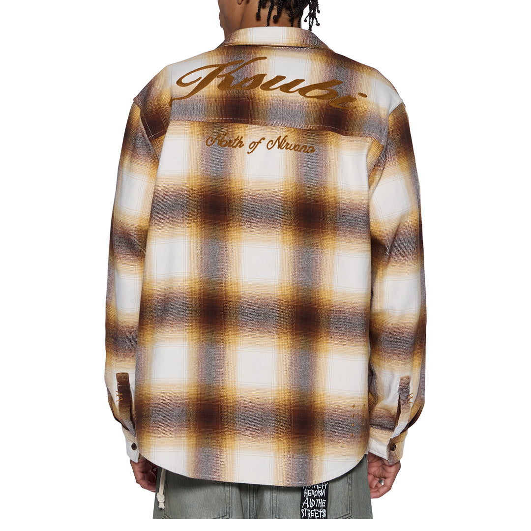 ROSEBOWL Long Sleeve Shirt for Men - Soft Cotton Burnt Orange T-Shirt - Casual Wear & Outdoor Activities
