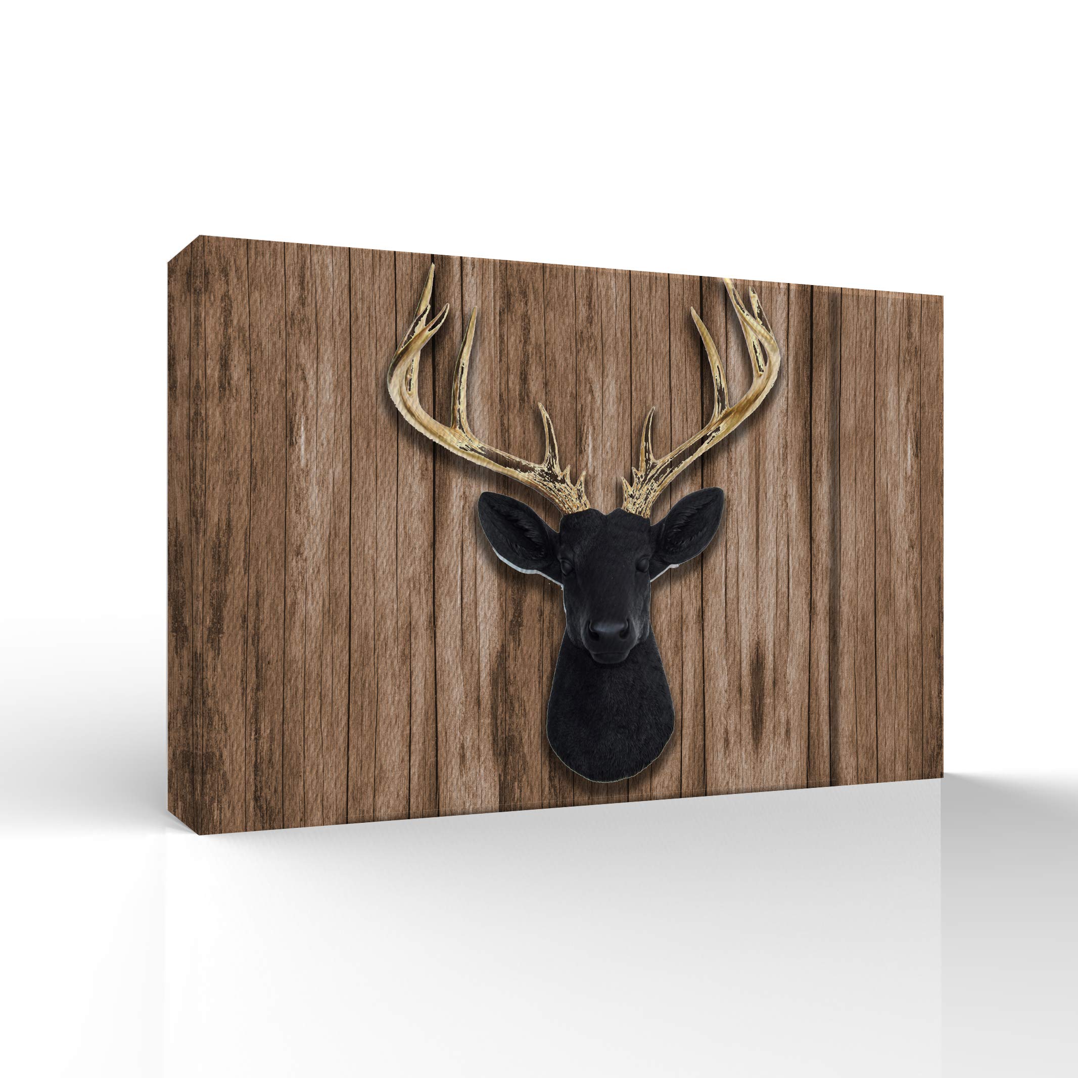 Wall26 Canvas Wall Art - Deer Animal Horn Giclee Painting - 32x48 Inches - Perfect for Bedroom, Living Room, and Home Decoration