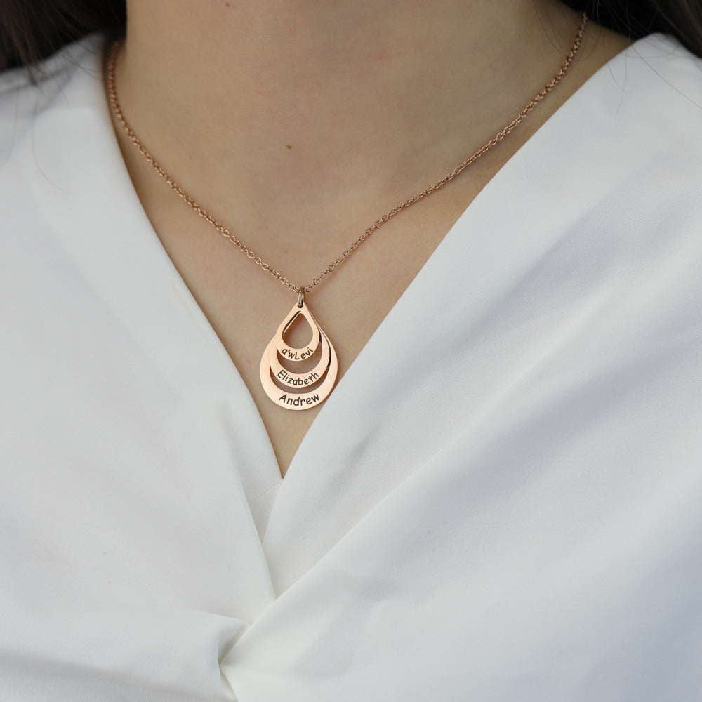 Personalized Rose Gold Name Necklace with Custom Engraving - Perfect for Anniversaries, Birthdays & Gifts | TP041