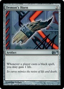 Magic The Gathering - Demon's Horn Card from Magic 2010 Core Set - Perfect for MTG Deck Building & Commander Games