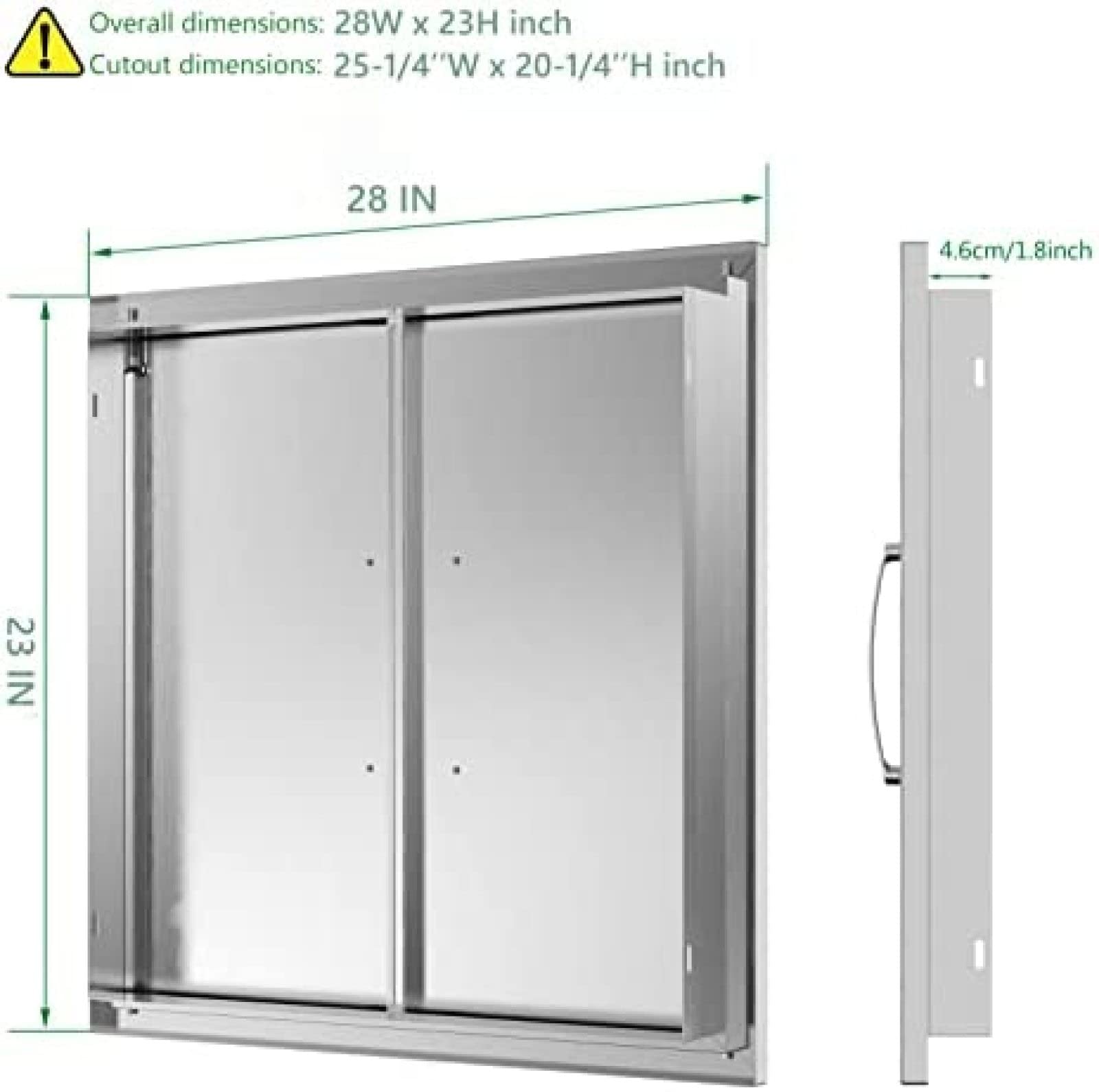 304 Stainless Steel Outdoor Kitchen BBQ Access Doors - 28