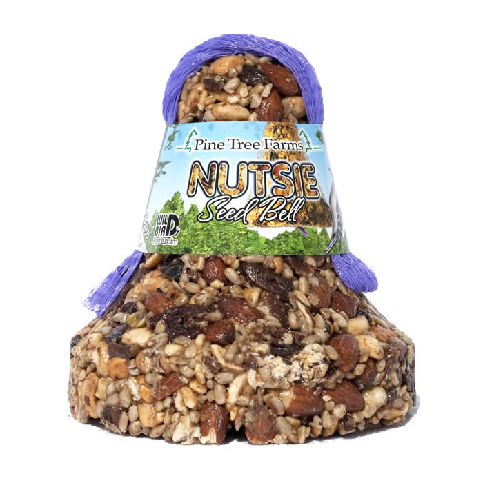 Nutsie Bird Seed Bell - Set of 3 Hanging Bird Feeders for Wild Birds | Perfect for Outdoor Garden, Backyard & Bird Watching Enthusiasts