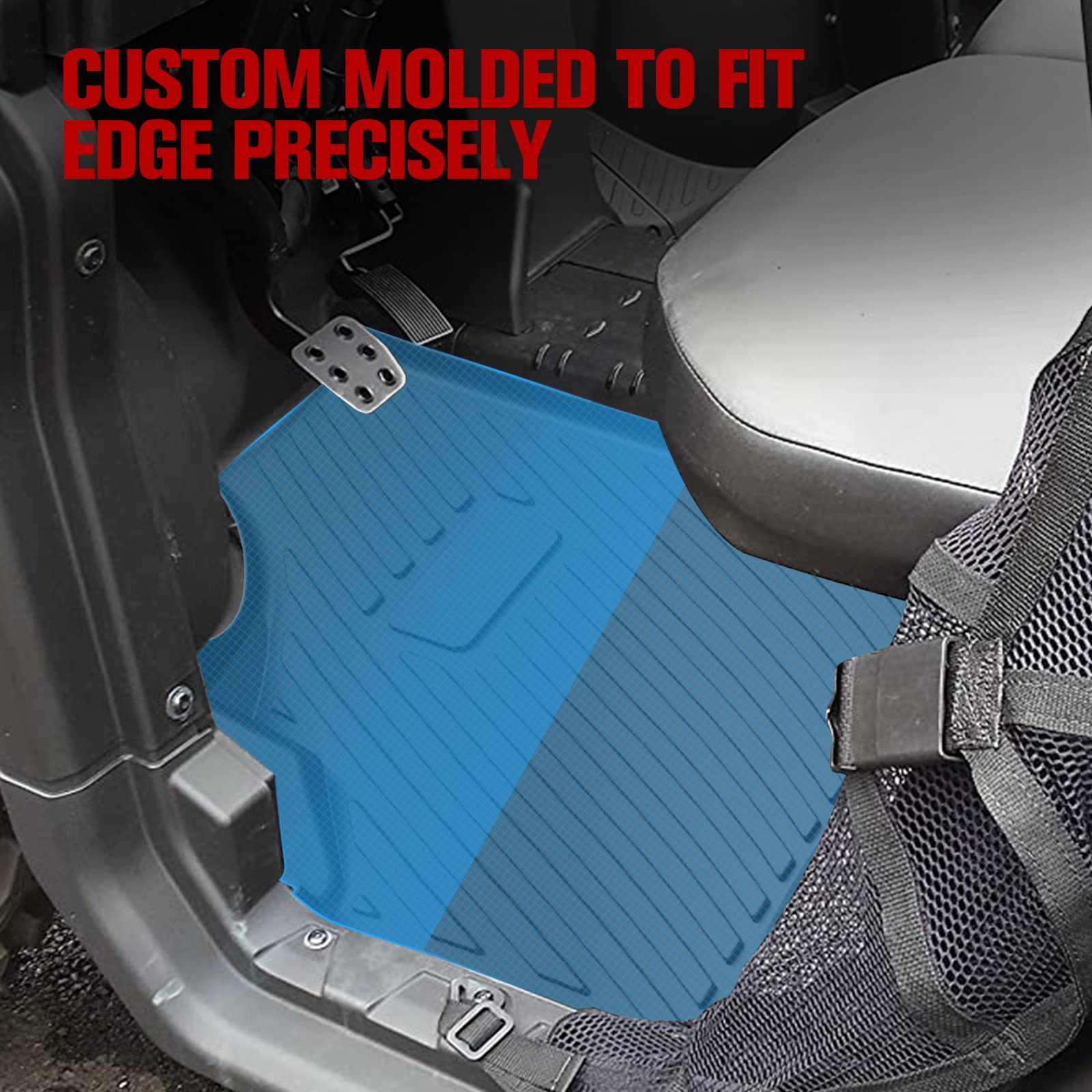 A & UTV PRO Custom Fit Front Floor Mats for 2016-2025 Can Am Defender/Defender MAX HD5 HD8 HD10 - Heavy Duty All-Weather Protection - Perfect for Off-Roading, Hunting & Farm Use