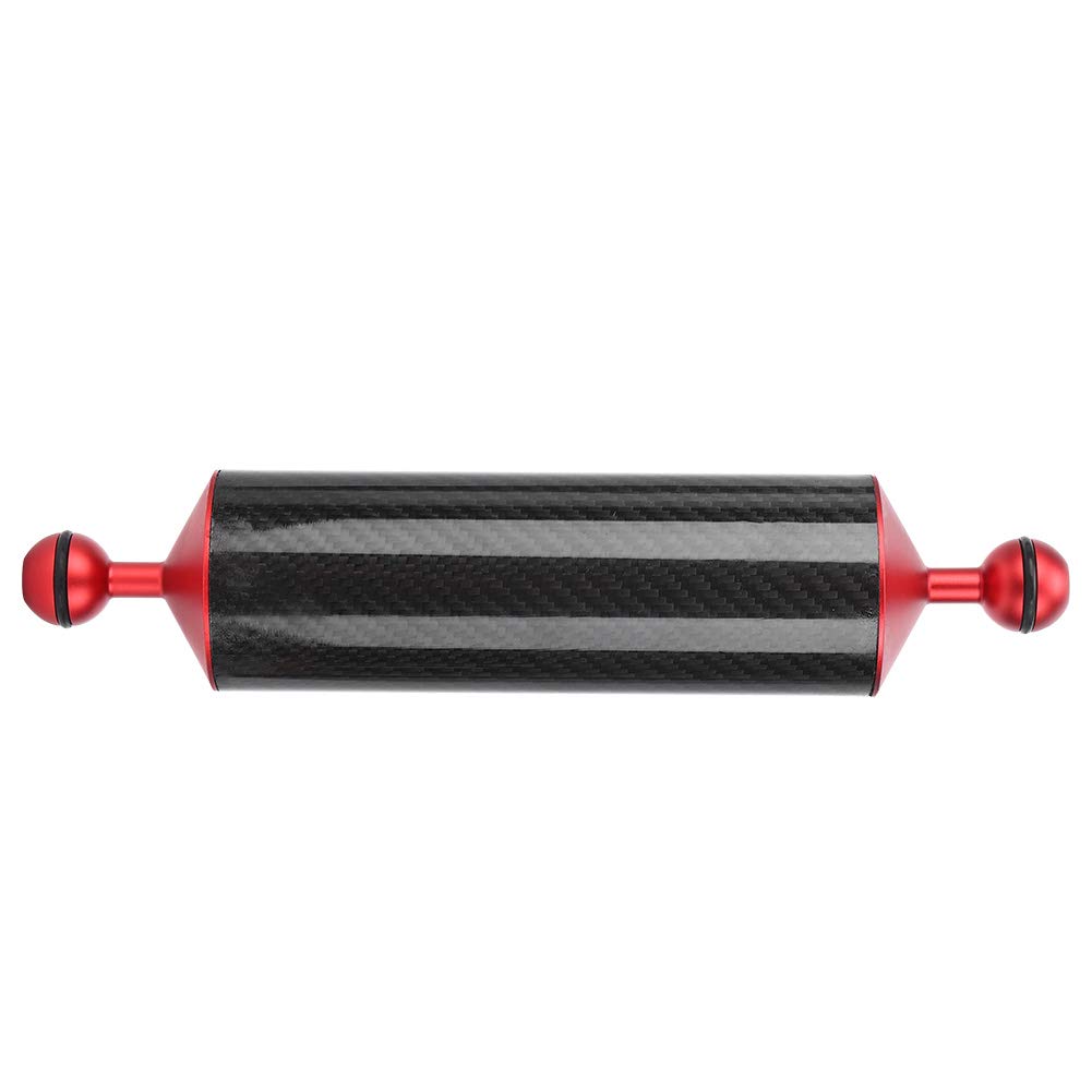 Carbon Fiber Diving Float Arm - 10 Inch Lightweight Underwater Floating Arm for Macro & Wide Angle Photography | Dual Ball Design | Portable Floating Tray for Scuba Diving, Snorkeling & Underwater Camera Stabilization