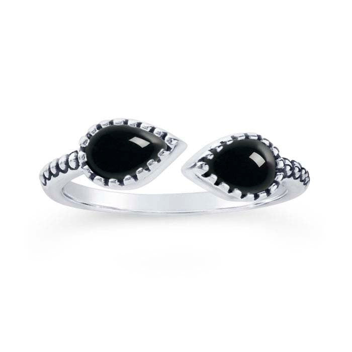 Sterling Silver 6x4mm Beaded Edge Pear Cabochon Ring Mounting - Size 5,6,7,8 - Perfect for Jewelry Making, DIY Crafting & Gift Giving