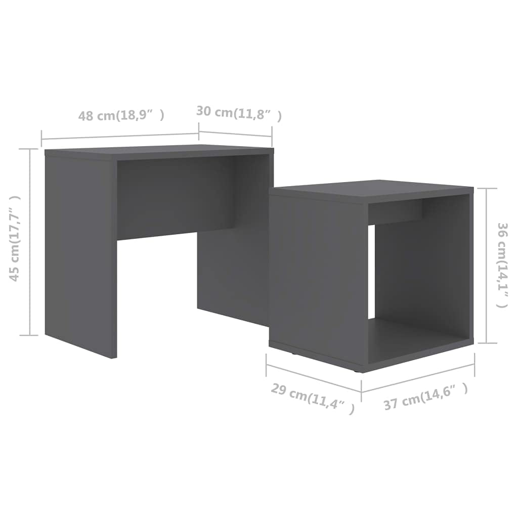 Modern Nested Coffee Table Set - 18.9