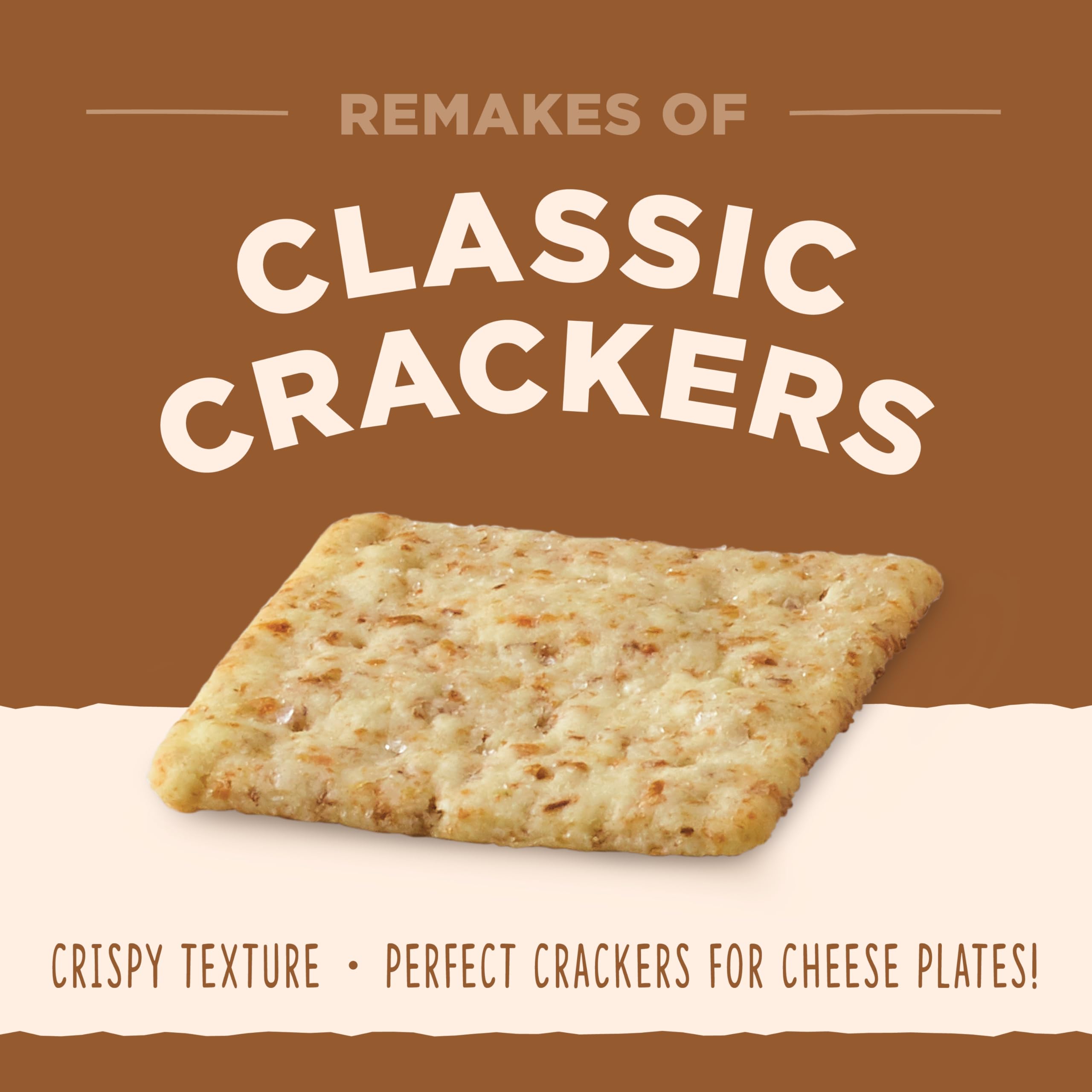 Organic Wheat Crackers - Dairy Free, Non-GMO, Sea Salt Snacks for Picnics & Office