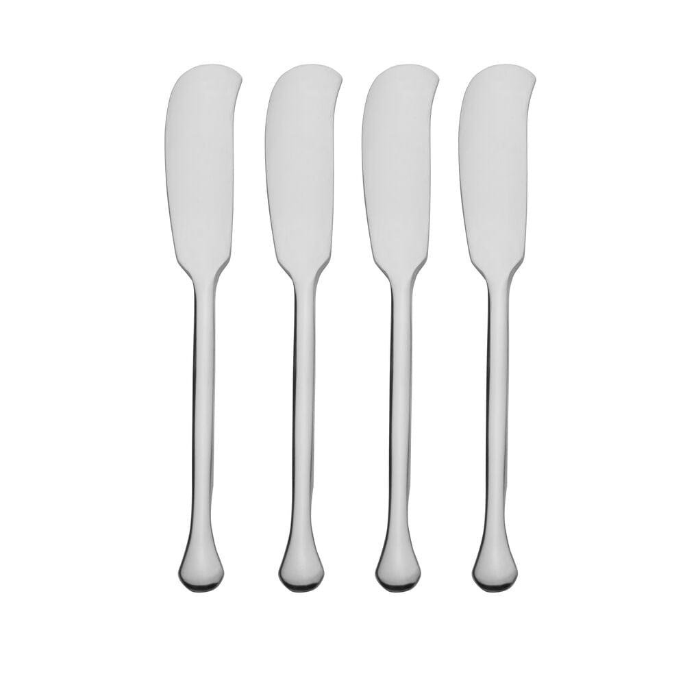 Geneva Forged Stainless Steel Butter Knife Set of 4 - Premium Cheese & Jam Spreaders for Entertaining, Brunch, and Gourmet Dining