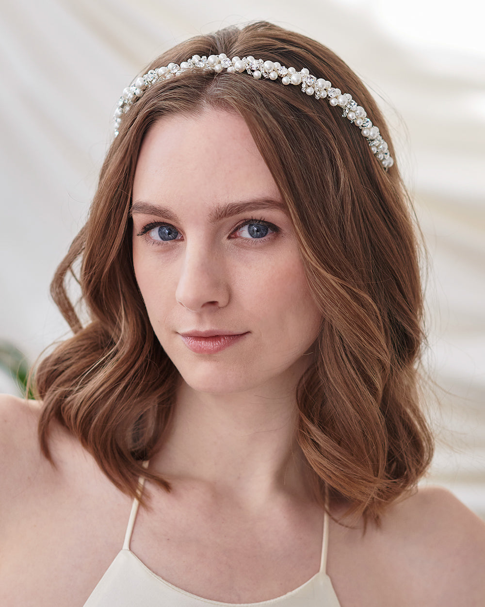 Hailey Pearl Headband for Women - Elegant Crystal Hair Accessory for Weddings, Parties & Special Occasions
